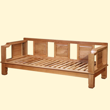 实木沙发组合欧式沙发 橡木家具木头沙发床 客
