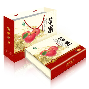 烟港 苹果礼盒装烟台特产栖霞红富士平安果 9个 3kg图片