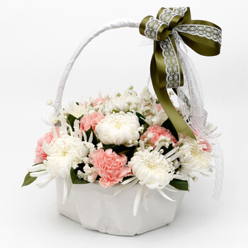 绿韵花田清明节花篮菊花扫墓祭奠追悼念鲜花速