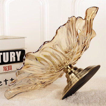 
                                                            蒂拉新古典欧式大号珠光玻璃果盘 家居样板房软装饰品实用水果盘                