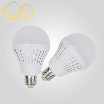 奥轲 LED尖泡灯泡LED灯泡 LED光源 LED照明暖黄5瓦 5瓦E27+E14螺口 5W LED球泡 E14