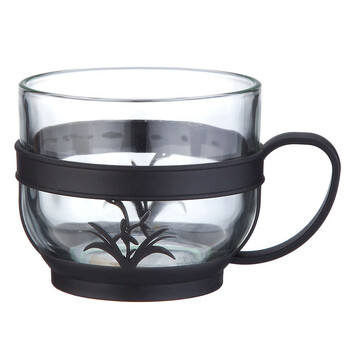 金玉兰（orchid）茶具套装 带不锈钢过滤网耐热热水壶高硼硅玻璃茶壶一壶四杯 1.5L H0697