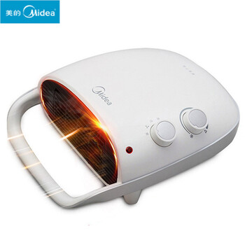 
                                        美的（Midea）暖风机取暖器 家用迷你电暖气浴室防水壁挂式办公室电暖器节能 白色                