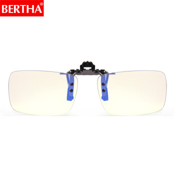 贝尔莎(Bertha)医学防辐射防蓝光眼镜夹片电脑护目镜 近视专用0022 中号