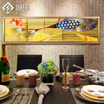 时黛 现代简约装饰画 餐厅挂画 有框画客厅沙发背景墙画卧室壁画 琵琶之音SD085 6折 简约银框A款152*42