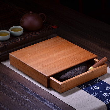 
                                        晨茗 抽屉式普洱茶盒分茶盘茶具配件 普洱茶饼开茶盘茶道配件                