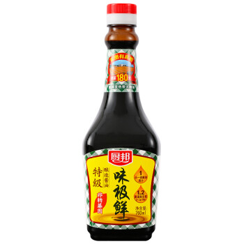 厨邦味极鲜酱油 特级生抽黄豆酿造 美味鲜酱油调味品760ml