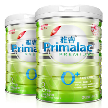 雅睿(primalac 瑞士原装进口婴幼儿奶粉3阶段(适合12-36个月)900g×2