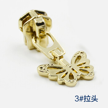 
                                                                                迈利达 金属电镀拉头 适用金属拉链 外套箱包棉衣金属拉链拉头 LT5金色 5#                