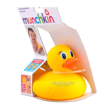 全球购 美国正品 麦肯奇Munchkin麦肯齐 感温小鸭子 洗澡玩具遇热变色 不含BPA 光头小黄鸭