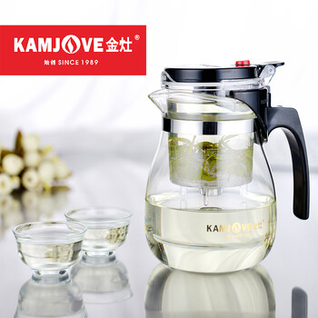 
                                        金灶（KAMJOVE）玻璃茶壶飘逸杯玻璃泡茶壶茶道杯花茶壶过滤红茶杯泡茶器茶杯TP-757 【经济款】单茶壶                