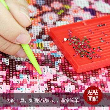 钻石绣新款婚庆5D水晶圆钻DIY贴钻十字绣精准印花格子卡通人物浪漫婚礼卧室挂画 浪漫婚礼2