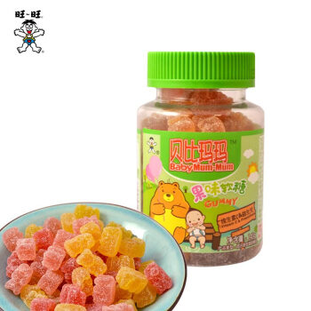 旺旺 贝比玛玛混合果味软糖 140g 儿童食品幼儿糖果零食 绿色盖