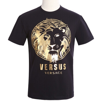 versace-versus 范思哲-范瑟丝 男士拼色混纺狮子logo印花短袖 bu901