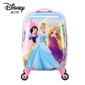 Disney 迪士尼儿童拉杆箱女行李箱万向轮登机箱可爱卡通小孩旅行箱 三公主20英寸 粉色 DSGZ-1708-0002-03