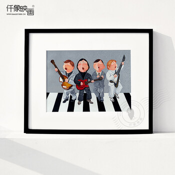 
                                        仟象映画-甲壳虫-吴琼艺术家制造现代客厅装饰画壁画艺术画挂画 黑色相框 60*50cm相框画                