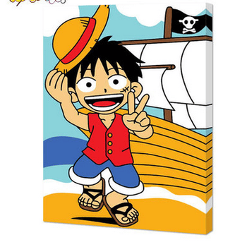 数字油画diy油彩画 儿童动漫卡通人物填色装饰画 美人鱼伙伴2030 c231