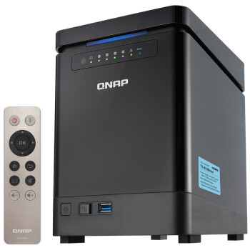  QNAP 威联通 TS-453Bmini 4G内存 四核处理器 直立 NAS 四盘位网络存储（无内置硬盘）　