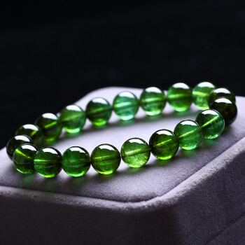 72g约10.5mm 明绿色碧玺手链圆珠手串 祖母绿色 550526潮之恋珠宝