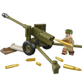 二战苏军榴弹炮反坦克炮加农炮战车德军模型积木小人仔男孩子 10078-2