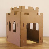 儿童纸箱房子纸箱纸板城堡模型大型玩具屋瓦楞纸房子儿童手工纸壳屋