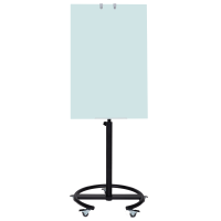 乐图(LOTOO)支架式白板60*90cm圆盘支架式磁性钢化玻璃白板写字板办公会议黑板