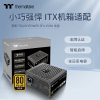Thermaltake（Tt）额定450W 钢影Toughpower SFX 电脑电源（80PLUS金牌/全模组/全日系电容/附ATX转接架）