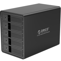 奥睿科（ORICO）硬盘柜硬盘盒多盘位3.5英寸USB3.0 SATA串口机械硬盘移动外置外接盒子存储柜全铝5盘位9558U3