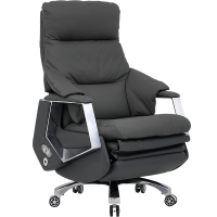 顾全（GUQUAN）高档电动按摩老板椅书房电脑椅头层牛皮办公椅舒适大班椅M1500