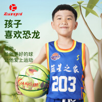 狂迷（kuangmi）篮球儿童恐龙5号PU耐磨防滑小学生青少年男女礼物训练比赛球