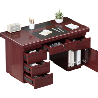 中狮 办公桌电脑桌办公室经典油漆写字台桌子不带主机柜1.4米两色可选