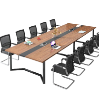 兰冉 会议桌办公桌长条桌接待洽谈桌培训桌长桌 4*1.5m【不含椅】