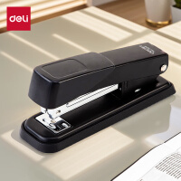 得力(deli)经济型金属材质订书机/订书器（24/6或者26/6钉型）黑色0426