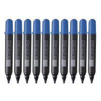 斑马牌（ZEBRA）可擦白板笔 儿童油性记号笔 大号物流笔/签名笔/马克笔 YYR1 蓝色 10支装