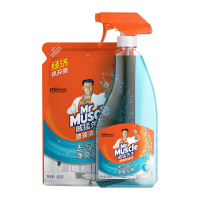 威猛先生（Mr Muscle）玻璃清洁剂 500g+420g 浴室车窗清洁剂  去污防尘 