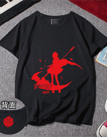 刻沫rwby周边 t恤男 四色战记 ruby rose 二次元衣服