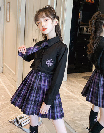 小女孩jk制服半身裙子11至岁13中大童8小学生穿的衣服