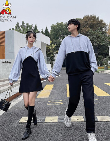 装秋装套装小众设计感2021新款潮流秋季情侣版卫衣男生套装卫衣裤子m