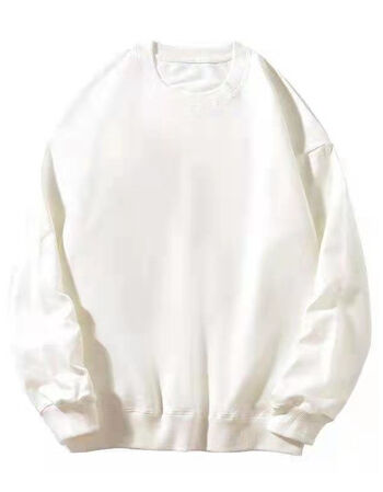 卫衣2021秋季女圆领运动休闲服套头上衣批量定制logo百搭卫衣白色m100