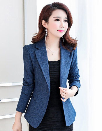 职业装女装套装新款春秋装修身女士小西服长袖休闲气质小西装外套女短