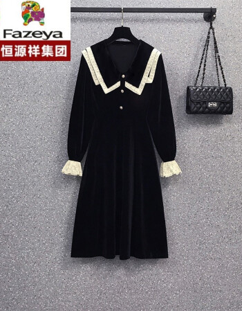 恒源祥彩羊官方官网旗舰女装2021秋季新款胖妹妹洋气赫本风显瘦减龄
