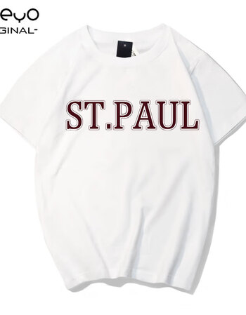 藤原拓海短袖t恤 周杰伦同款stpaul头文字d衣服厚款男 stpaul文字白色