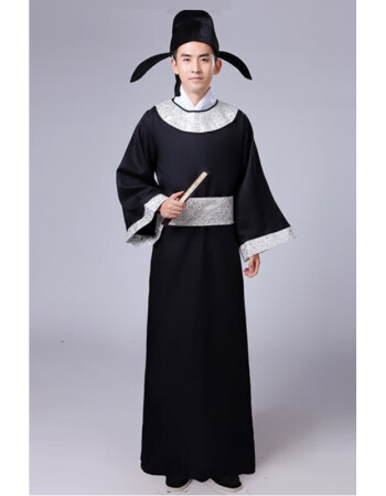 【2019新品】圆领袍唐代古装汉服男李白杜甫诗人服装书