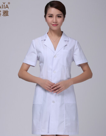 迪塞雅夏装短袖护士服 男女医生服 白大褂 实验工作服