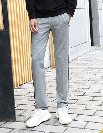 风沙渡冬季运动裤男加绒加厚长裤休闲裤青少年宽松直筒卫裤 灰色(加绒