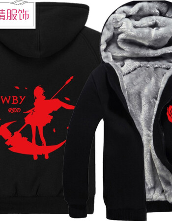 rwby 卫衣 周边 四色战记 动漫 衣服 外套 小红帽 新月玫瑰ruby 加厚