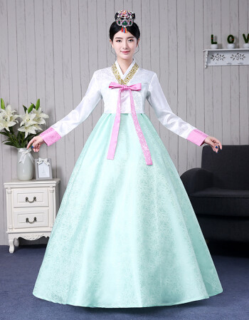尚赫新款韩国古装传统韩服女宫廷礼服少数大长今朝鲜族舞蹈表演出服装
