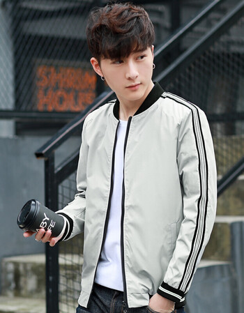 新款外套男休闲男士夹克薄款韩版帅气修身精神小伙衣服潮海澜之家同款