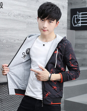 青少年冬装男生外套韩版潮流帅气百搭初中高中学生春秋季14岁16岁