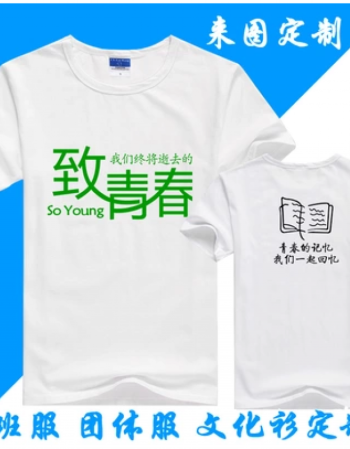 珂樊图夏季学生致青春班服t恤定制奋斗吧少年服饰定做